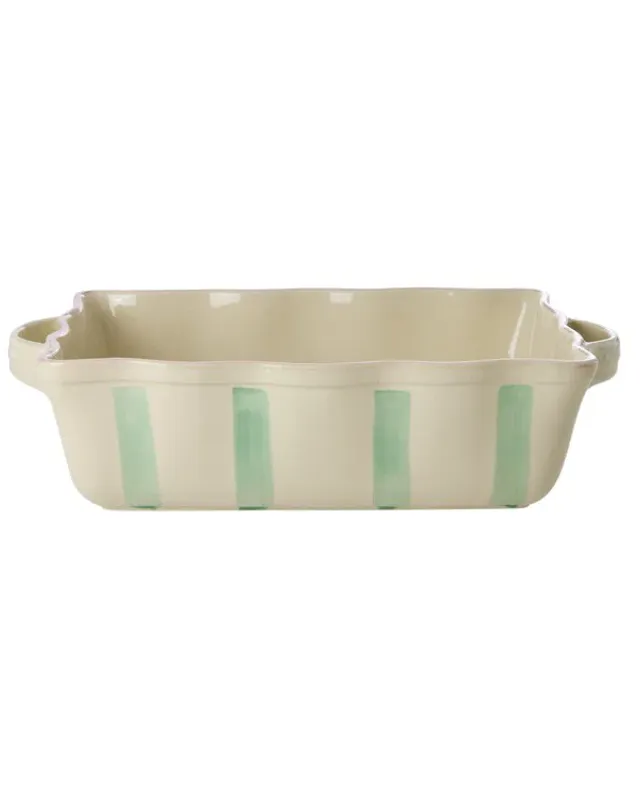 Large Stoneware Oven Dish - Green